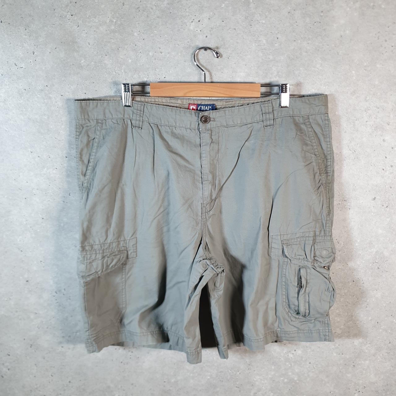 Vintage Chaps Ralph Lauren Chino Shorts Jorts Cargo Men’s W42 Grey Baggy Cotton A4283