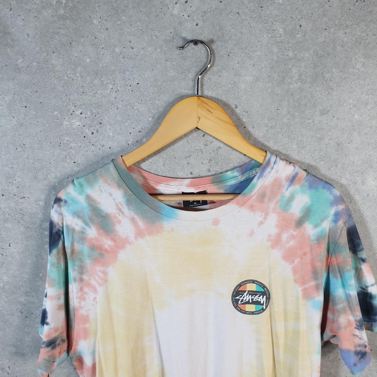 Vintage Stussy Feelin Irie Printed T Shirt Men’s Medium Tie Dye Graphic Short Sleeve Big Fish Vintage