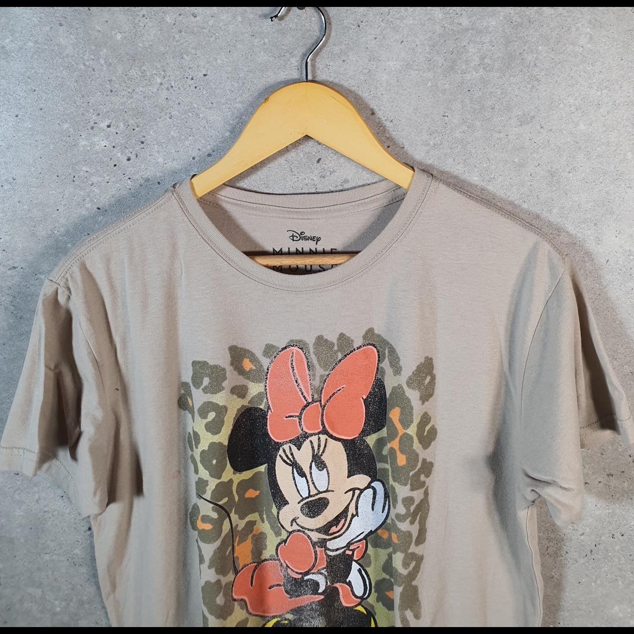 Vintage Disney Land Minnie Mouse T Shirt Shirt Womens XL Brown Graphic Cartoon C9762