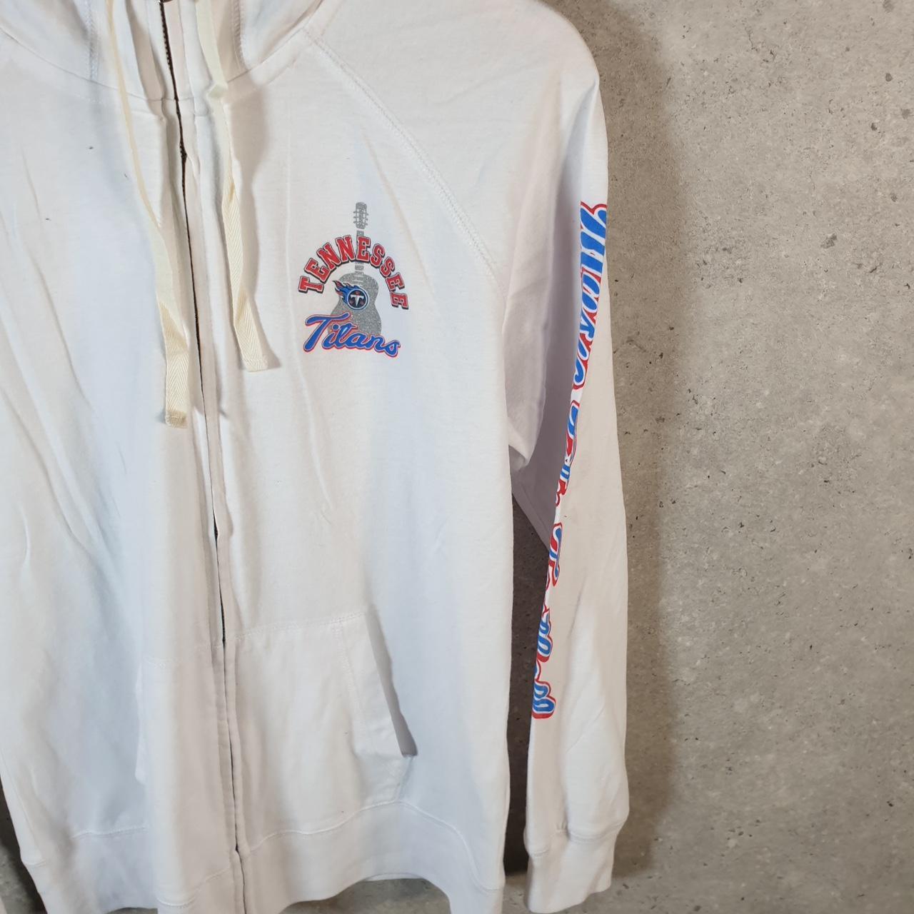 Vintage NFL Tennessee Titans Hoodie Womens Large White Full Zip USA Pro Sport