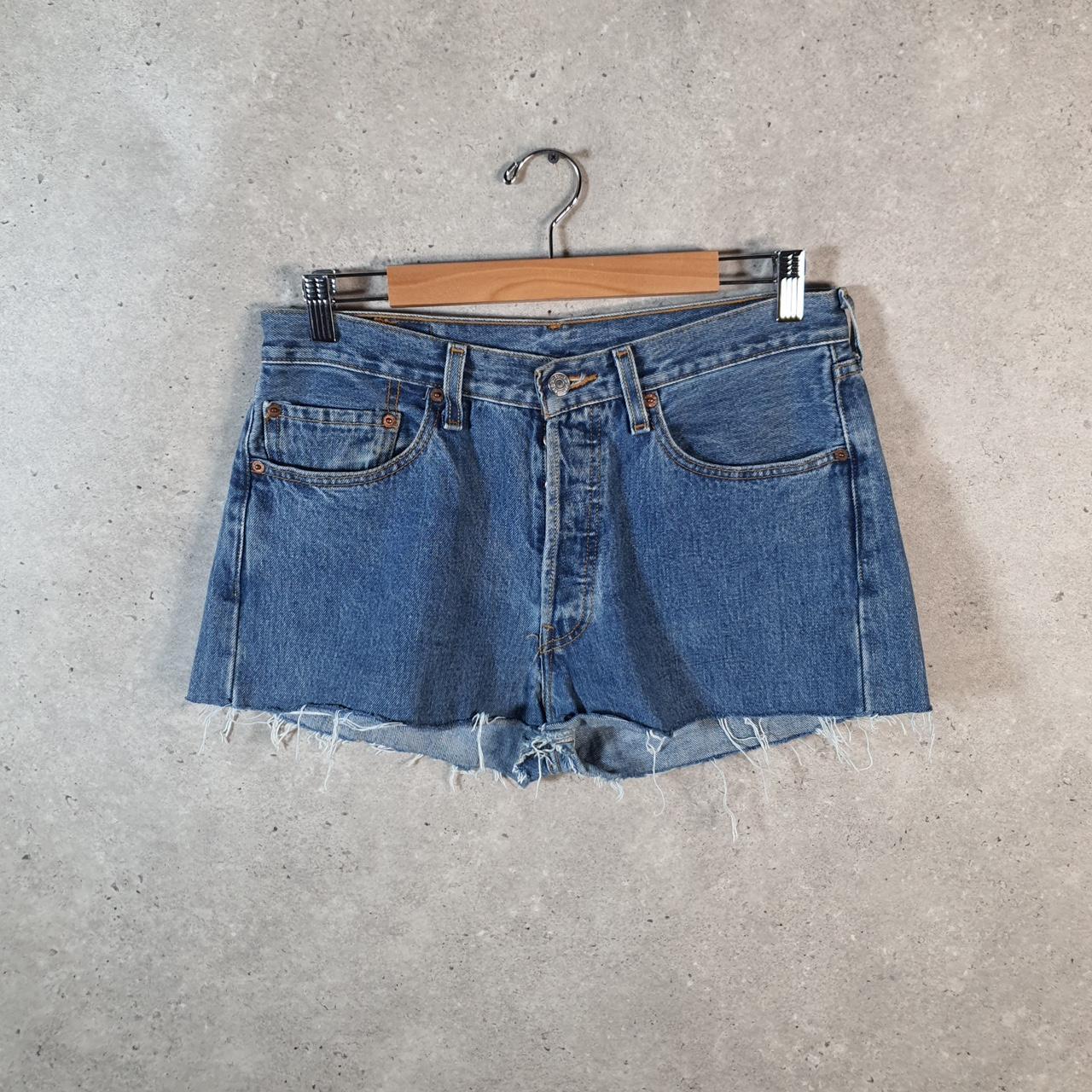 Vintage Levi’s 501 Baggy Shorts Jorts Cargo Womens W32 Blue Relaxed Denim