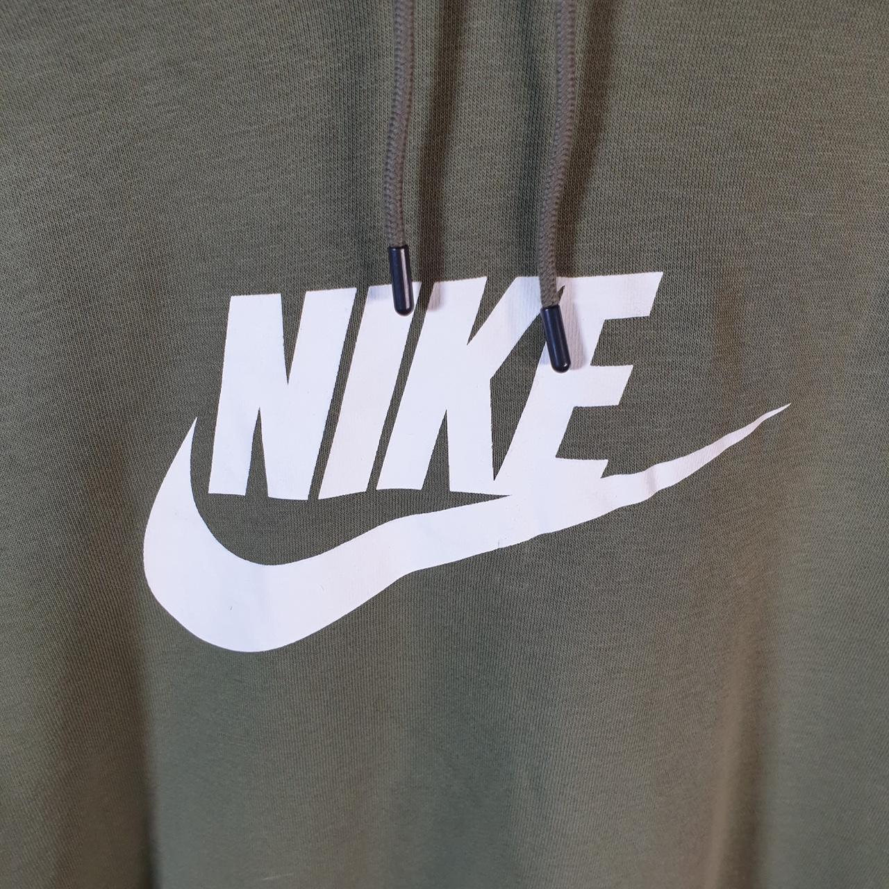 Vintage Nike Club Hoodie Men’s Small Khaki Green Swoosh Y2K Pullover Sweatshirt Logo