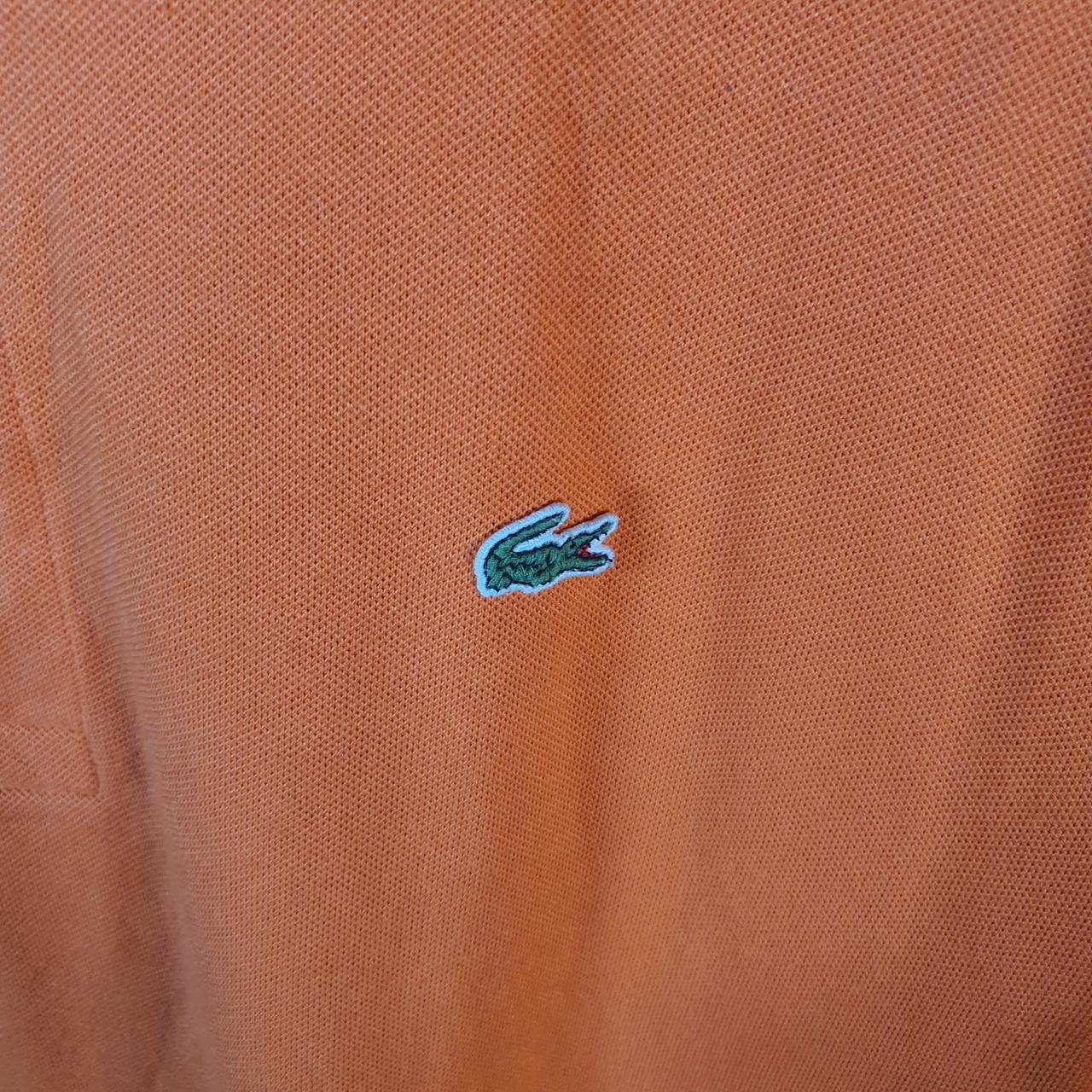 Vintage Lacoste Polo Shirt Men’s Medium Orange Classic Fit Embroidered Logo