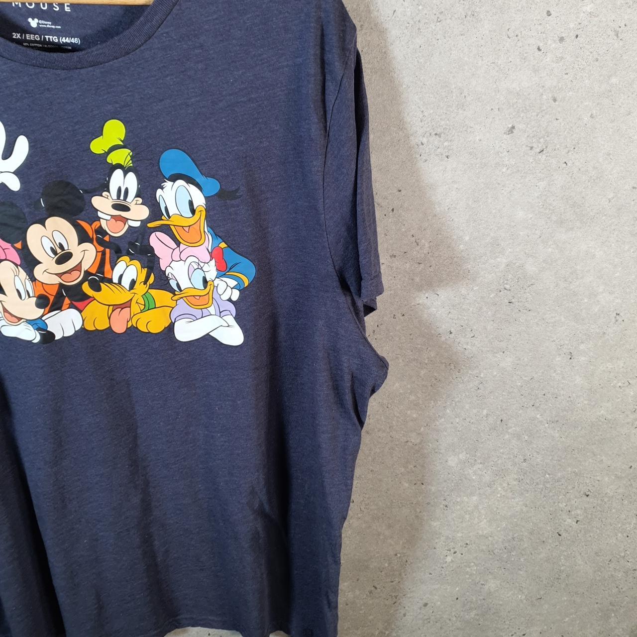 Vintage Disney Land Mickey Mouse T Shirt Shirt Womens  2XL Navy Blue Graphic Cartoon