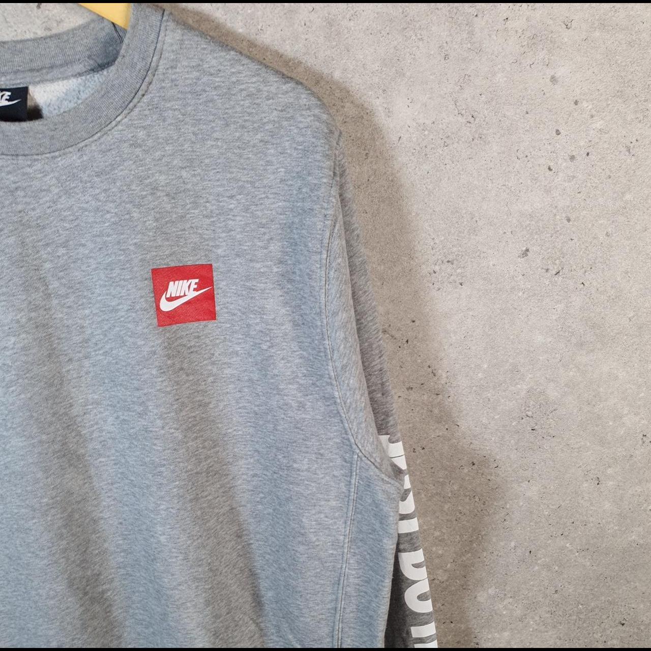 Vintage Nike Club Just Do It Sweatshirt Men’s Large Grey Swoosh Y2K Pullover Logo