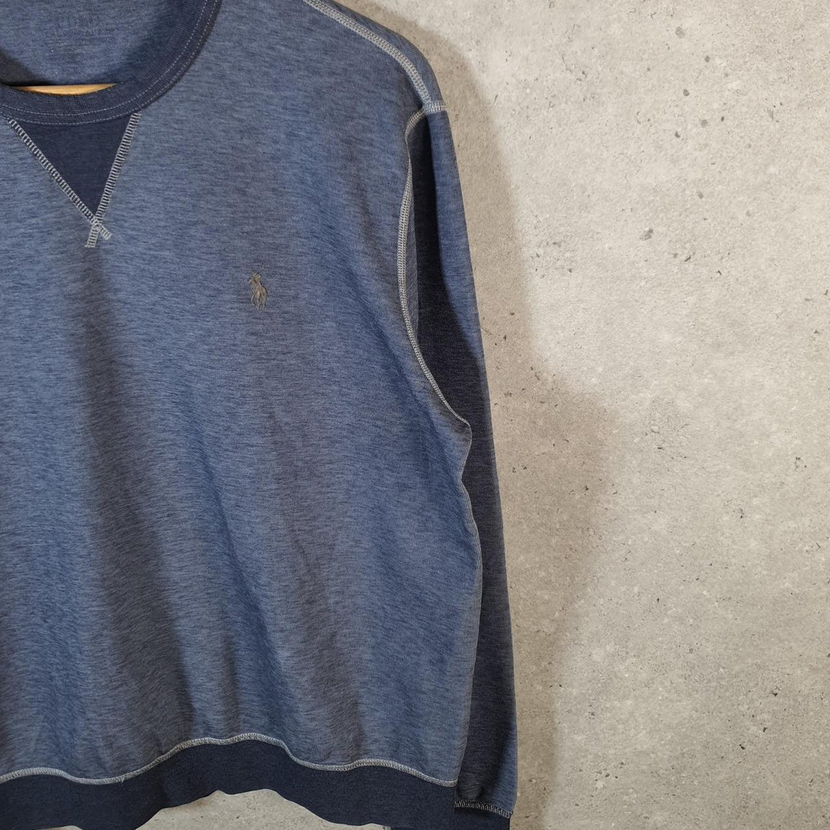 Vintage Ralph Lauren Polo Sweatshirt Men’s Medium Grey Pullover Pony