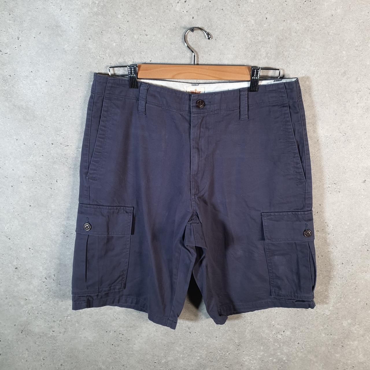 Vintage Dockers Chino Shorts Jorts Cargo Men’s W32 Navy Blue Baggy Cotton