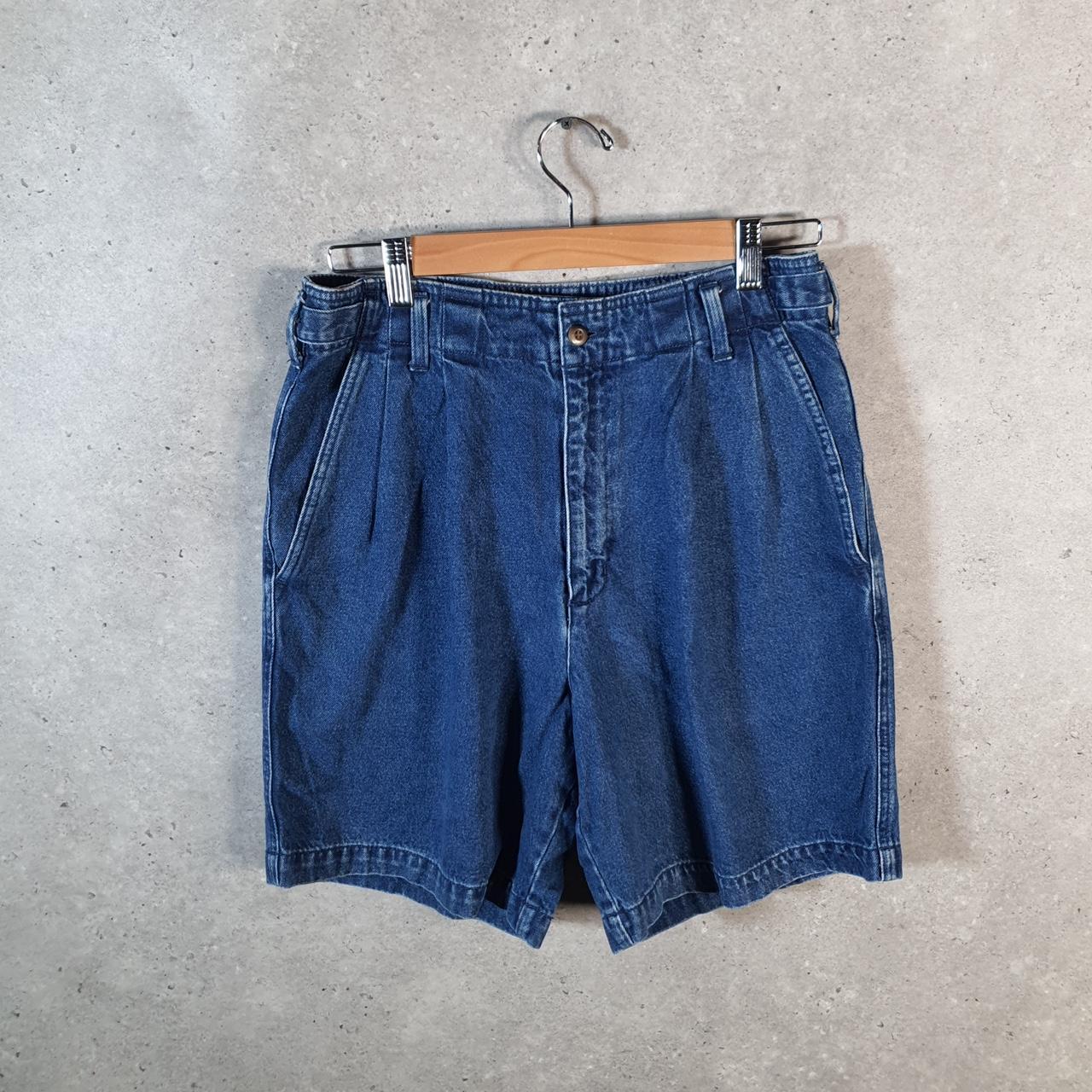 Vintage Dockers Denim Shorts Jorts Cargo Men’s W30 Blue Baggy Cotton