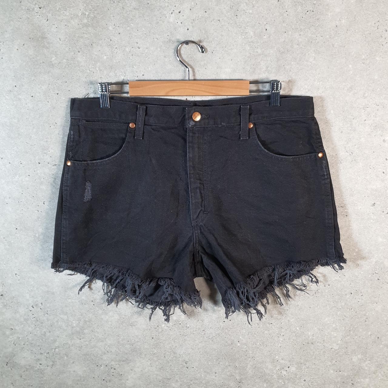 Vintage Wrangler Cut Short Baggy Shorts Jorts Cargo Womens W32 Grey Relaxed Denim A4526