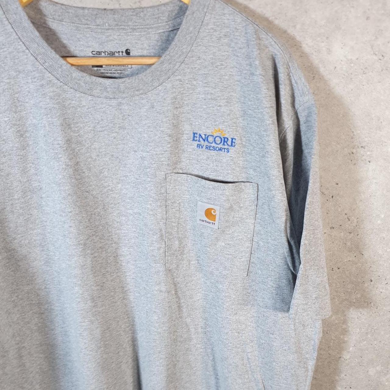 Vintage Carhartt Pocket T Shirt Men’s Large Grey Workwear Chore Utility Loose Fit