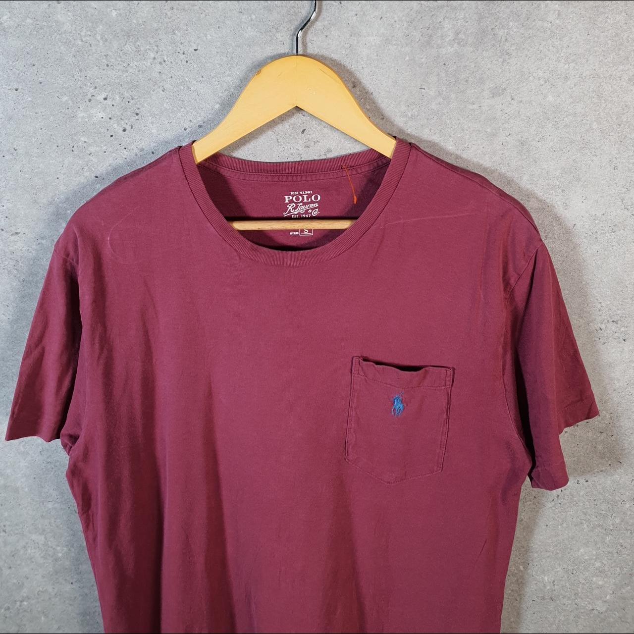 Vintage Ralph Lauren Polo T Shirt Men’s Small Pink Embroidered Classic Fit Pony C9072