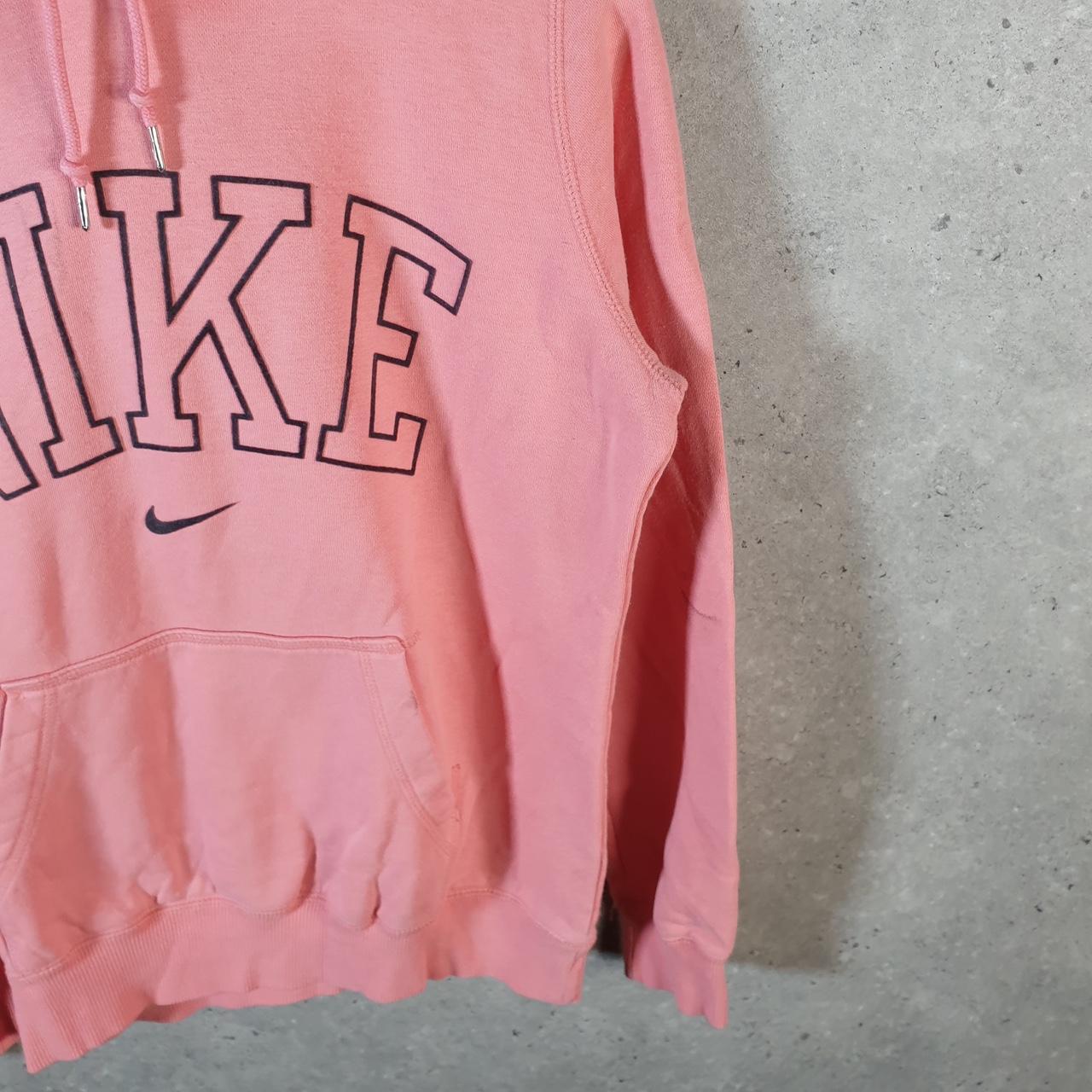 Vintage Nike Spellout Club Hoodie Womens Large Pink Swoosh Y2K Pullover