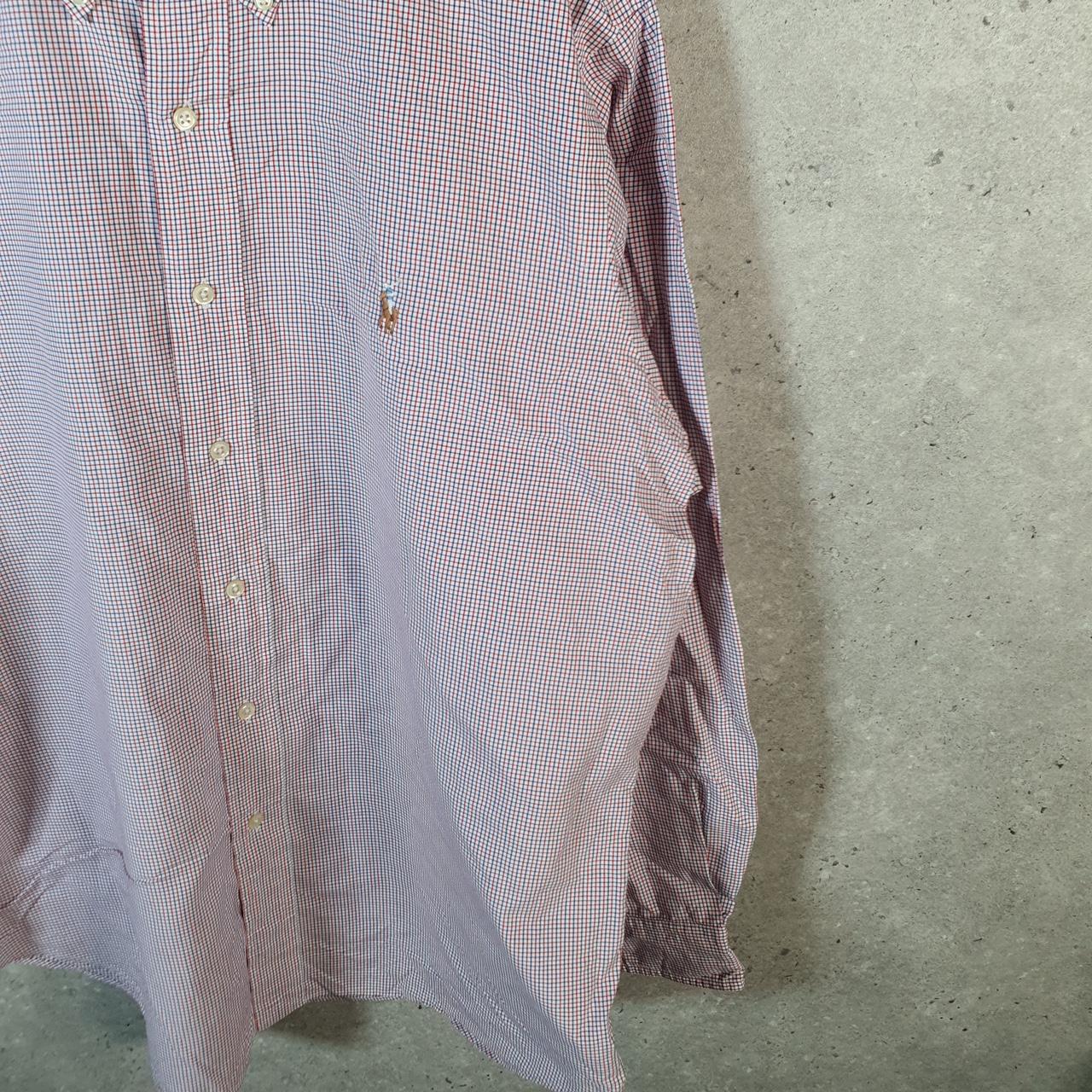 Vintage Ralph Lauren Button Down Shirt Men’s Large Checkered Classic Fit Pony Cotton