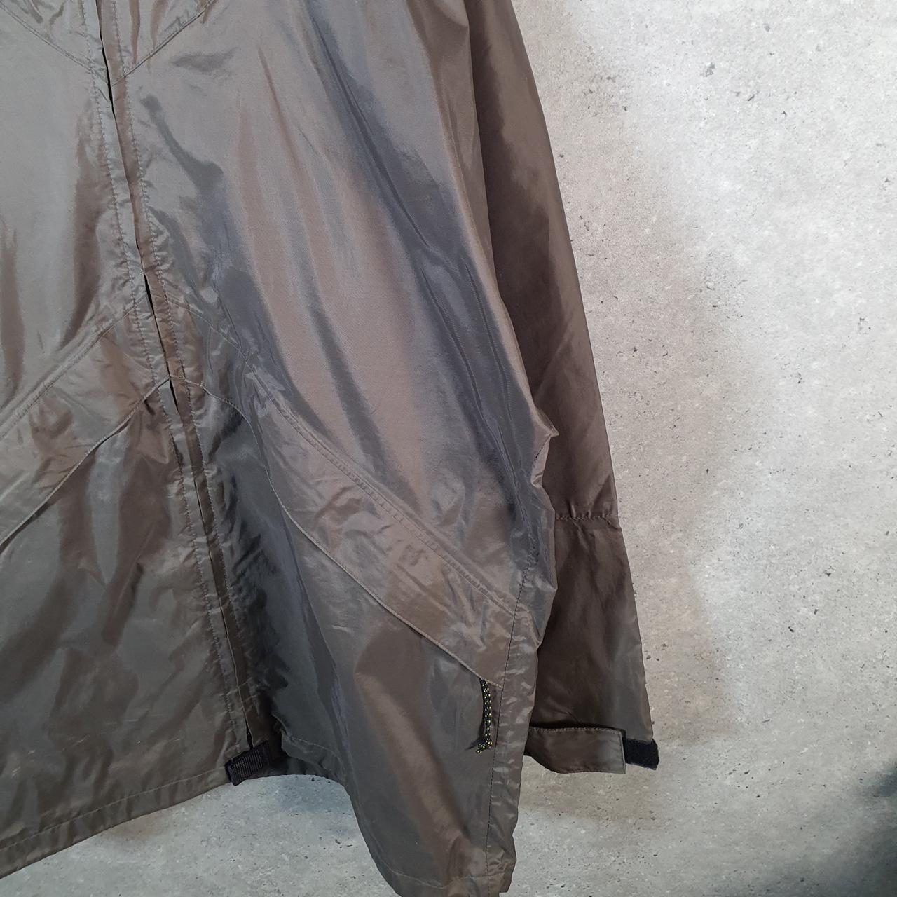Vintage L.L. Bean Outdoors Nylon Jacket Mens Medium Brown Full Zip Waterproof