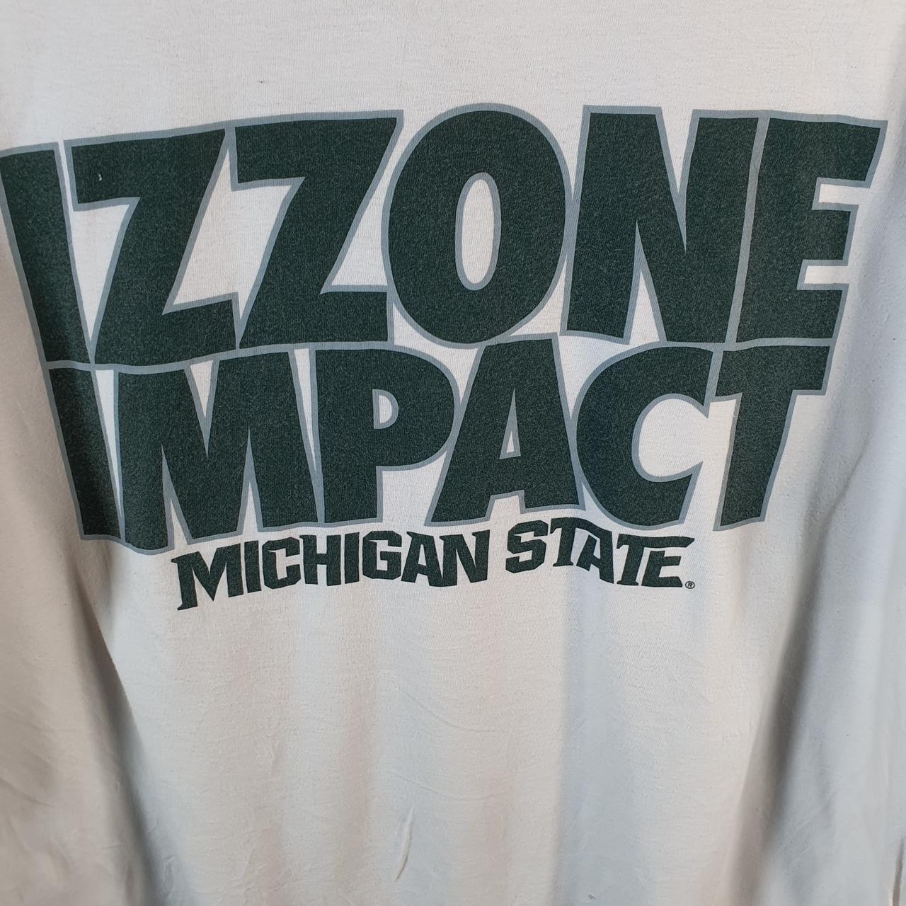 Vintage Nike Michigan State Izzone Impact T Shirt Men’s XL White Logo Swoosh Athletic