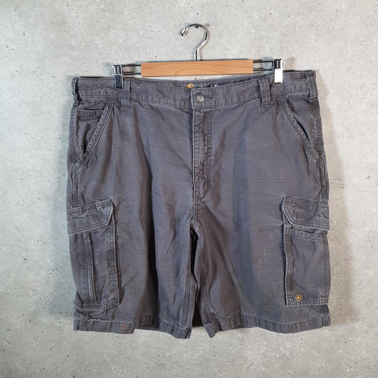 Vintage Carhartt Baggy Carpenter Shorts Jorts Cargo Men’s W40 Grey Relaxed Fit Workwear A4833