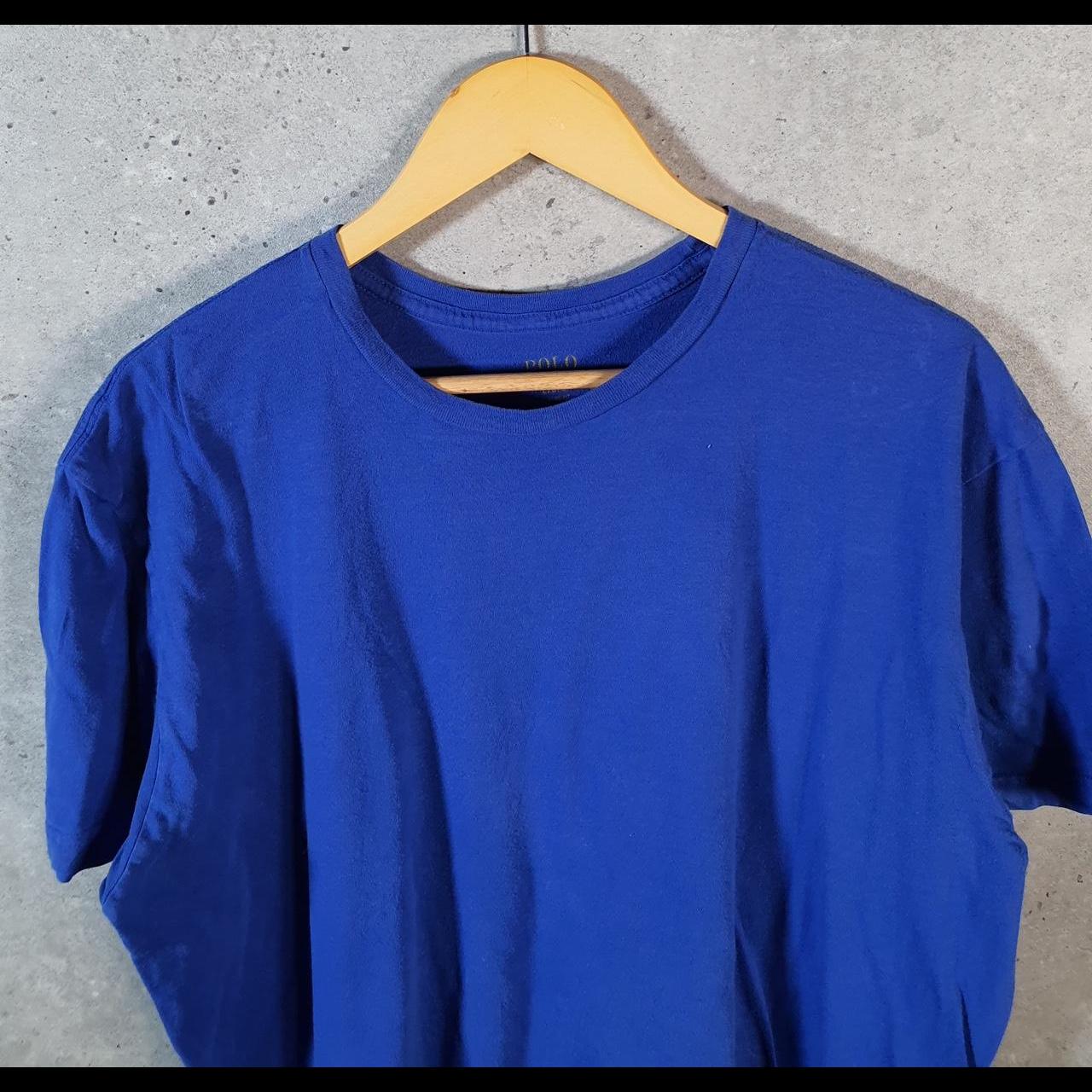 Vintage Ralph Lauren Polo T Shirt Men’s Large Blue Embroidered Pony Classic Fit C9138