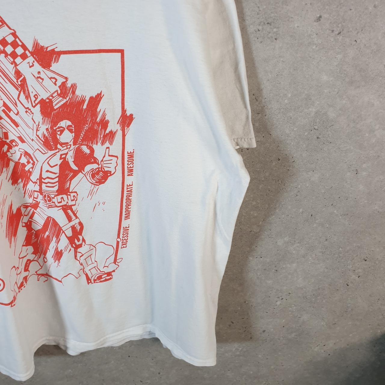 Vintage Marvel Deadpool T Shirt Shirt Men’s 2XL White Graphic Cartoon