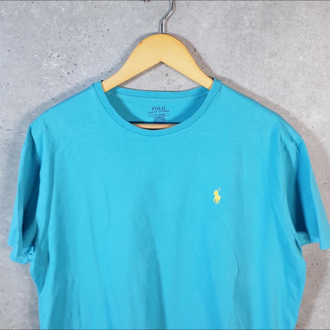 Vintage Ralph Lauren Polo T Shirt Men’s Large Blue Embroidered Classic Fit Pony C9150