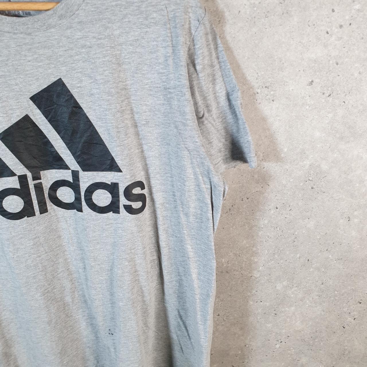 Vintage Adidas Amplifier T Shirt Men’s XL Grey Graphic Three Stripes Athletic