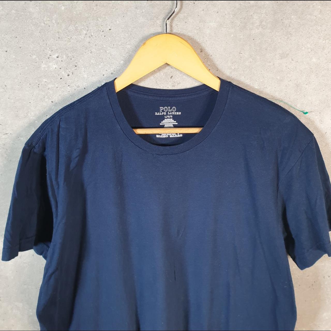 Vintage Ralph Lauren Polo T Shirt Men’s Large Navy Blue Embroidered Classic Fit Pony C9046
