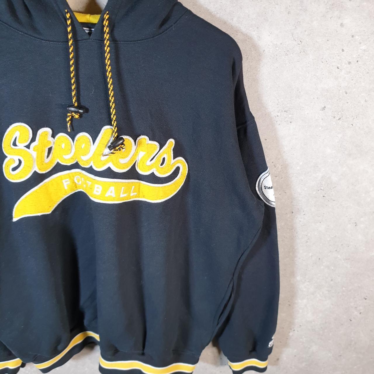 Vintage NFL Pro Line Starter Pittsburgh Steelers Hoodie Mens Large Black USA Pro Sport