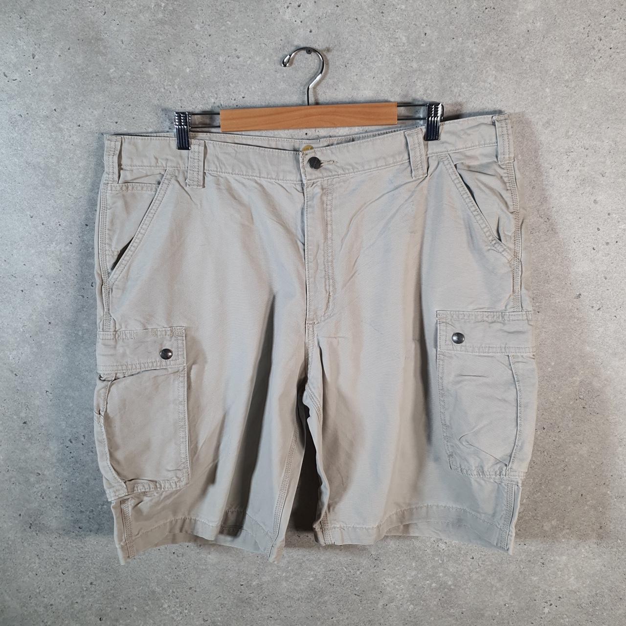 Vintage Carhartt Baggy Carpenter Shorts Jorts Cargo Men’s W42 Brown Relaxed Fit Workwear A4713