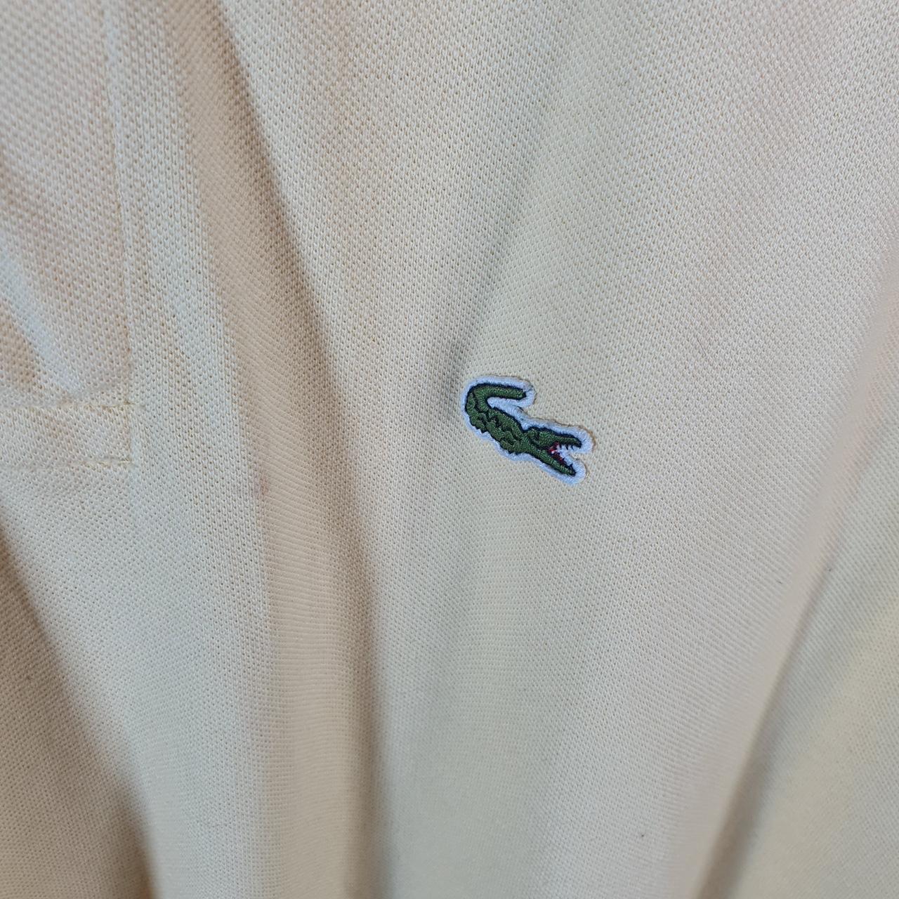Vintage Lacoste Polo Shirt Men’s Large Yellow Classic Fit Embroidered Logo