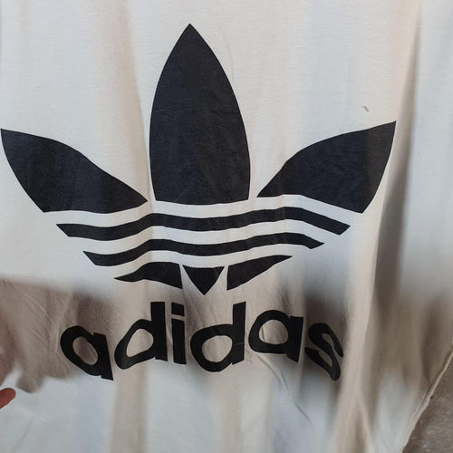 Vintage Adidas Trefoil Retro T Shirt Men’s Large White Three Stripes Logo
