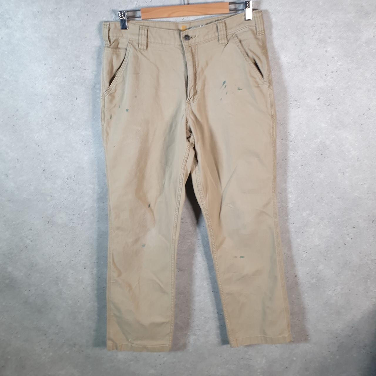 Vintage Carhartt Carpenter Trousers Mens W33 L32 Brown Relaxed Fit Workwear USA