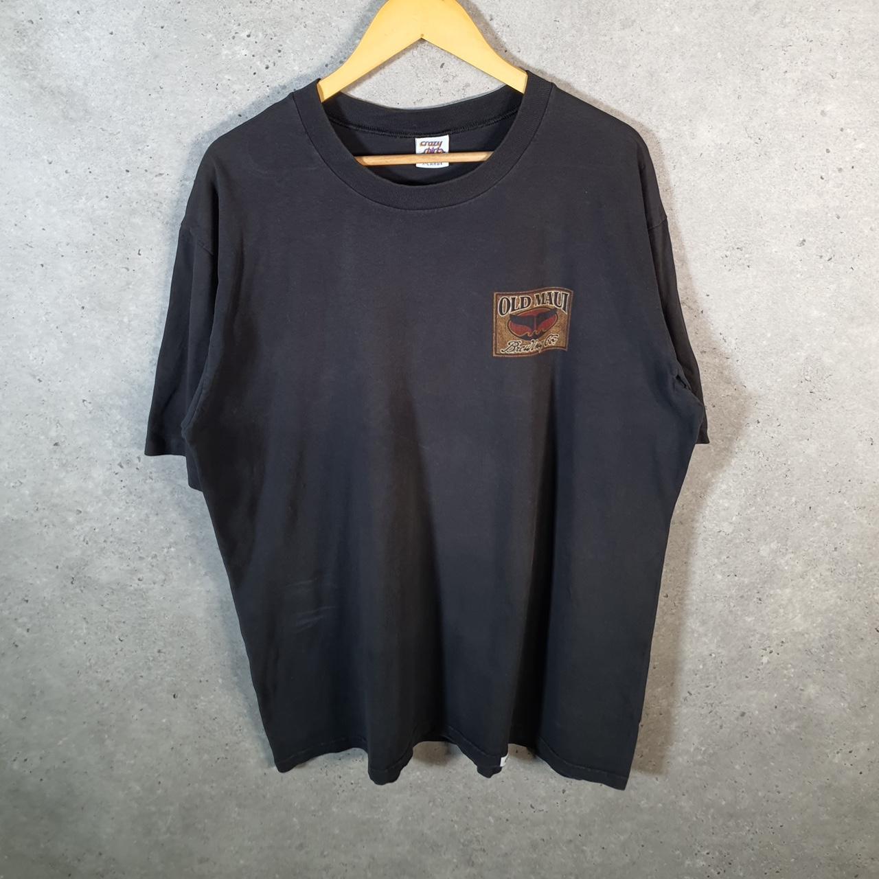 Vintage Crazy Shirts Old Maui Brewery 90s USA Single Stitch T Shirt Men’s XL Black