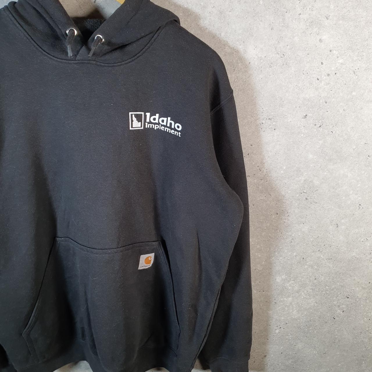 Vintage Carhartt Hoodie Men’s Medium Black Pullover Blank USA Original Fit