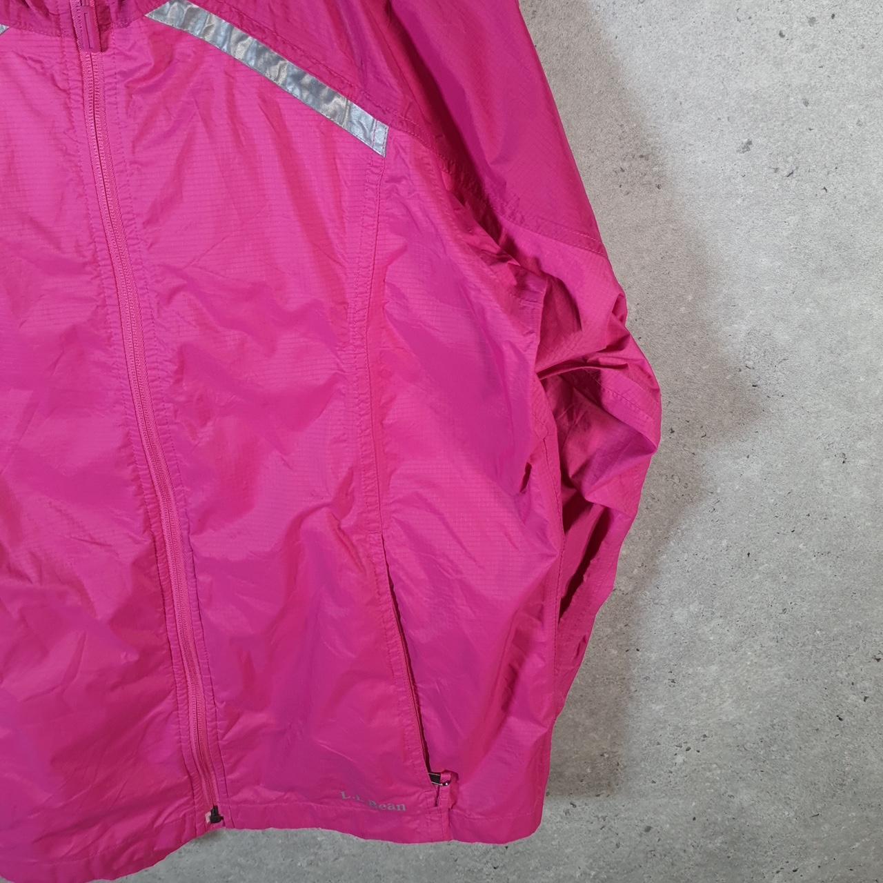 Vintage L.L. Bean Outdoors Nylon Jacket Womens XL Pink Waterproof Hooded