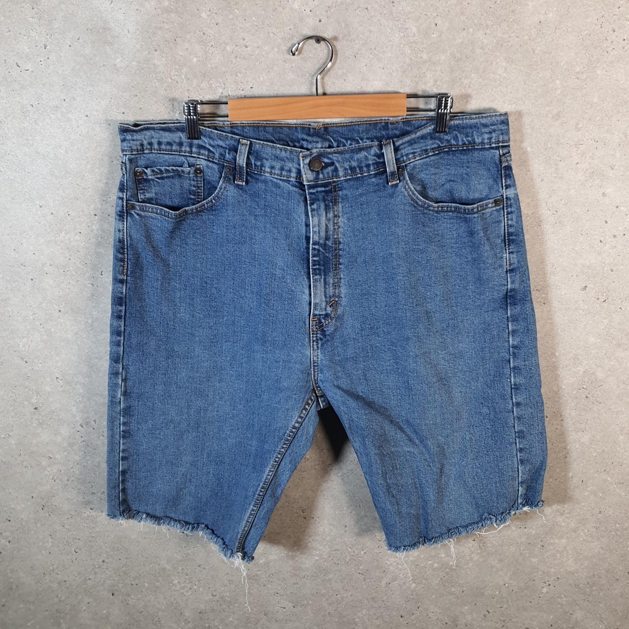Vintage Levi’s 505 Cut Off Shorts Jorts Cargo Blue W40 Blue Relaxed Denim