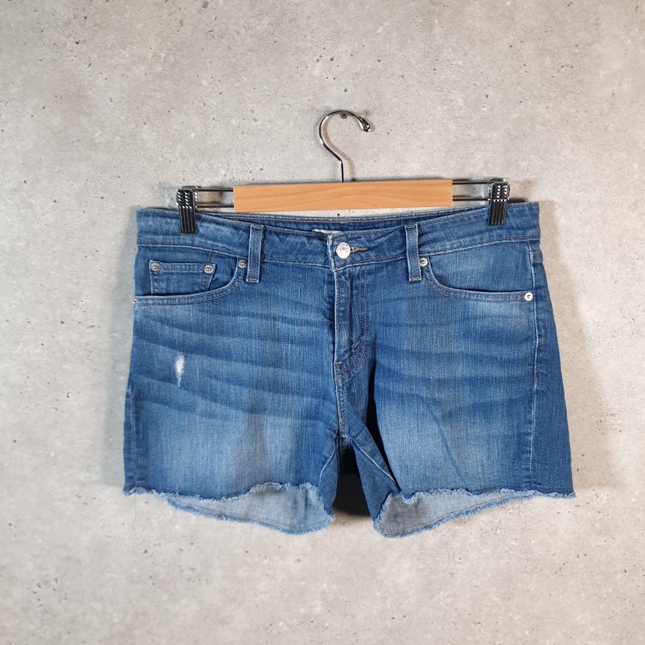 Vintage Levi’s Baggy Shorts Jorts Cargo Womens W31 Blue relaxed Denim