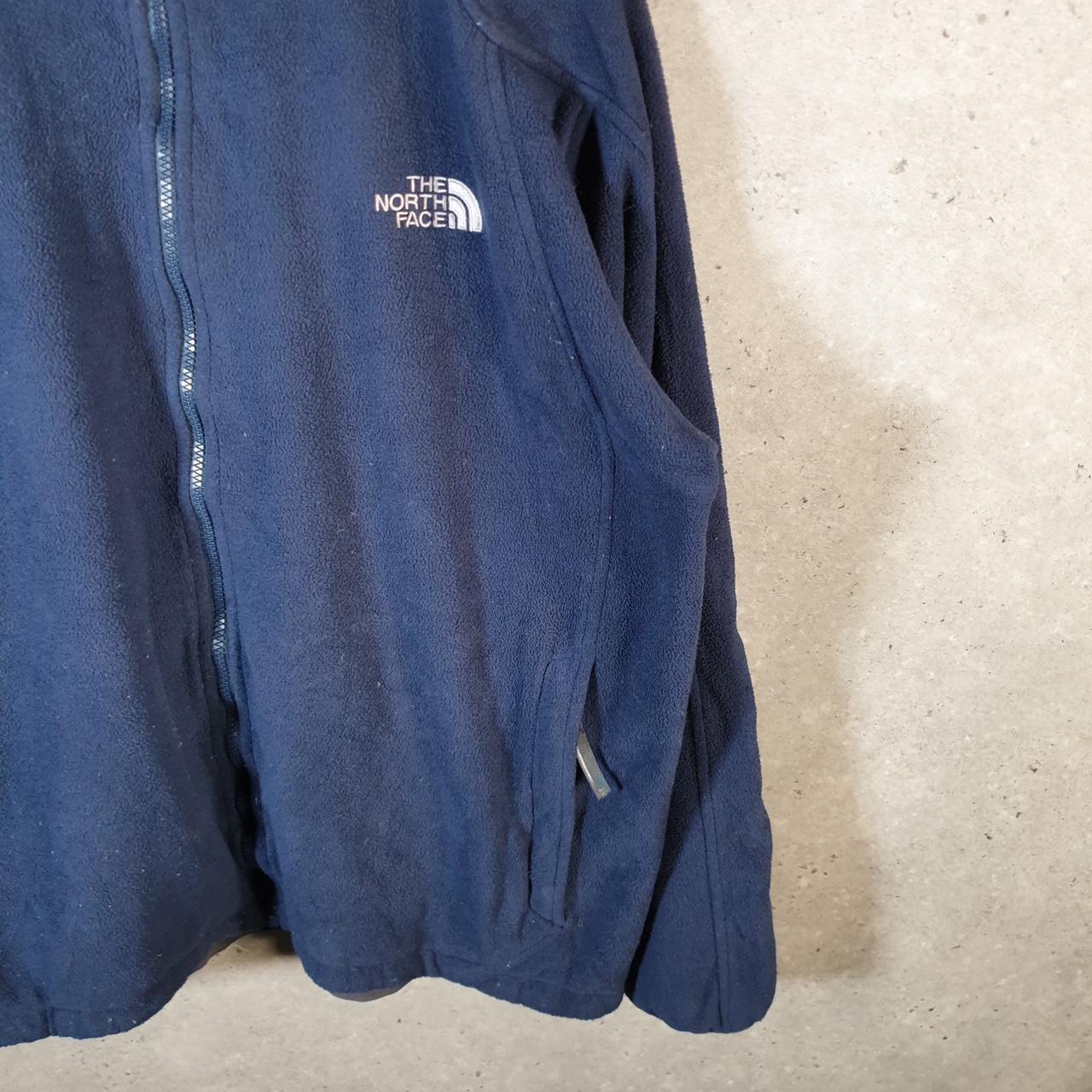 Vintage The North Face TNF Fleece Sweatshirt Mens Full Zip Large Blue Full Zip Logo