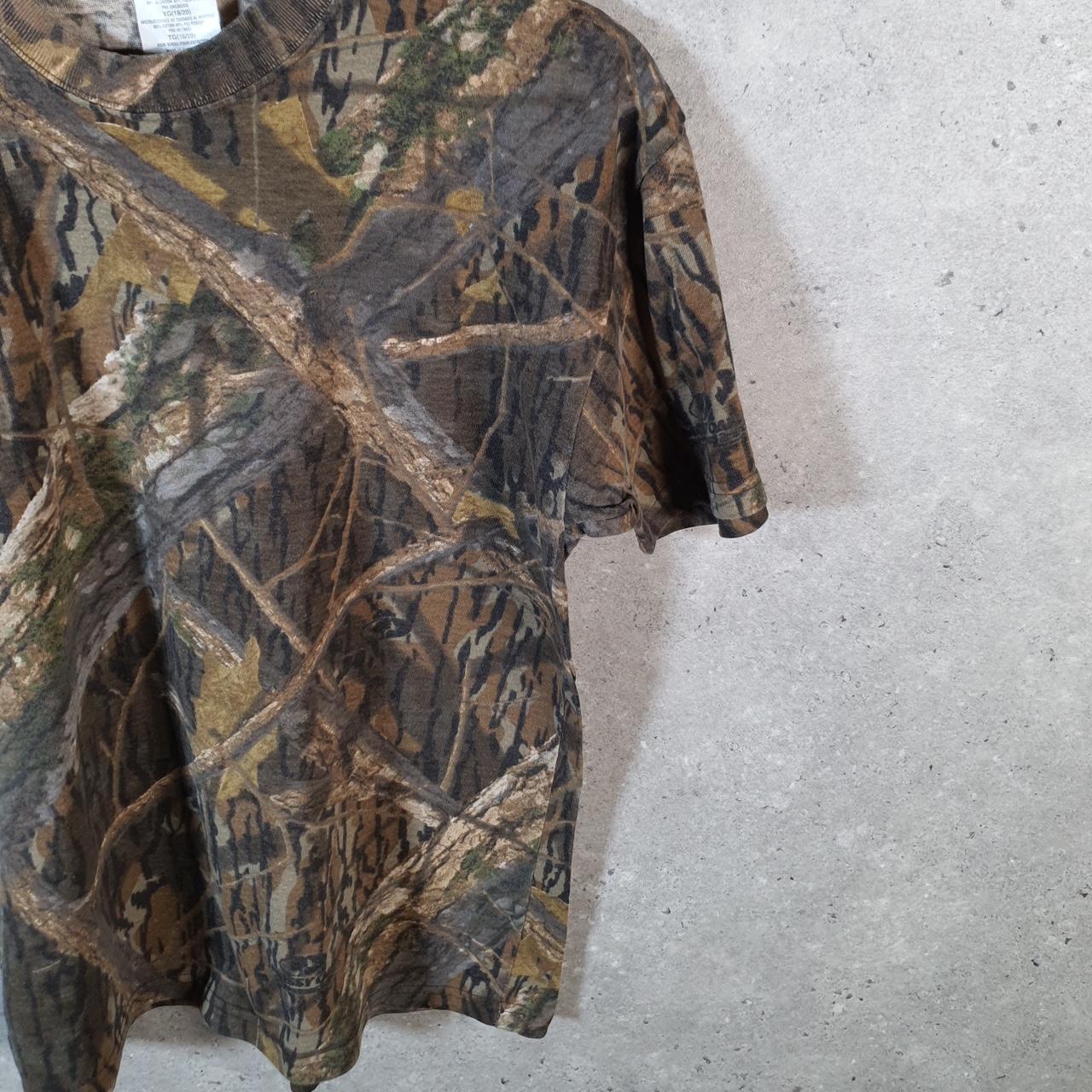 Vintage Shadow Branch RealTree Camoflauge T Shirt Womens XL Camo Short Sleeve
