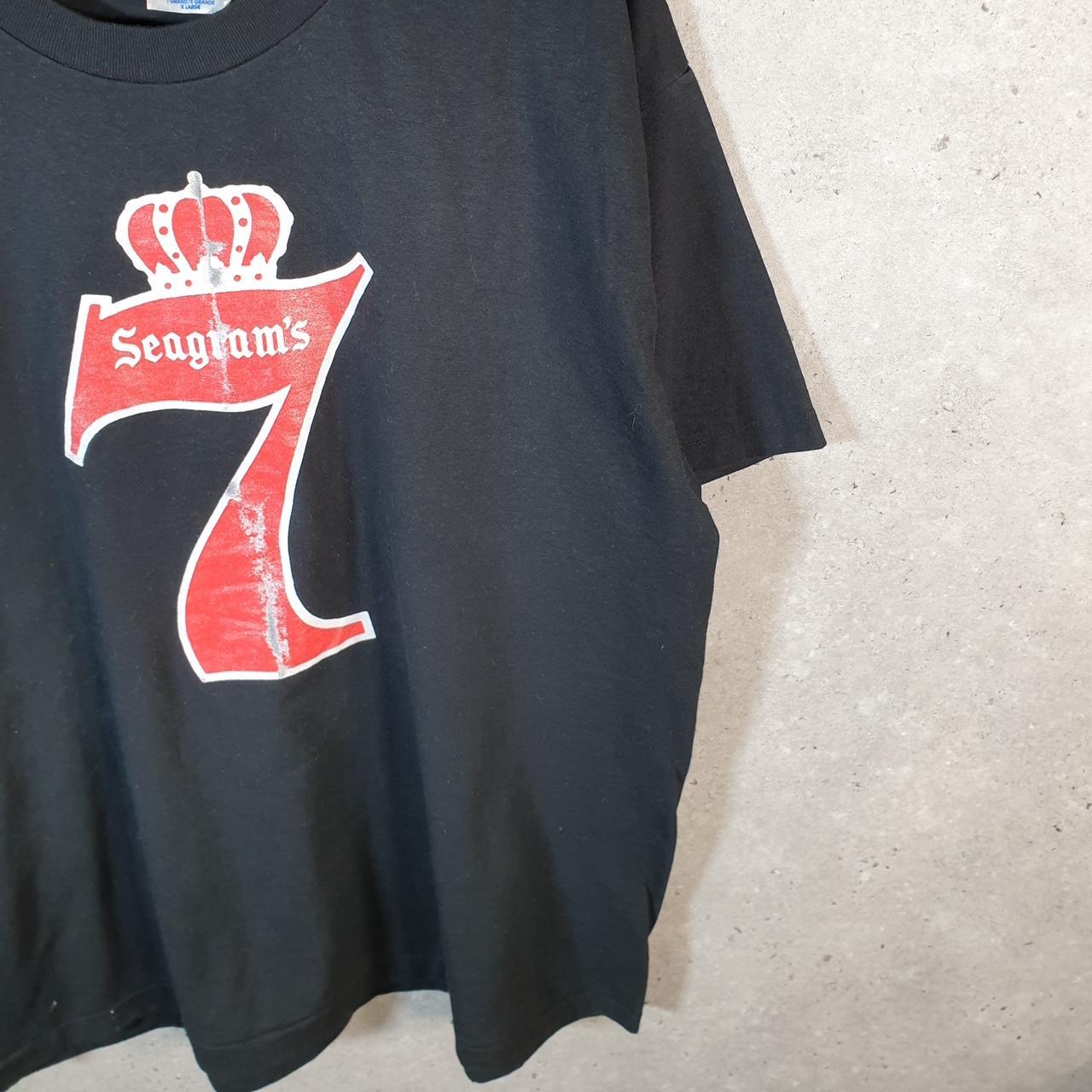 Vintage Hanes Seagrams Crown 90s USA Single Stitch T Shirt Men’s XL Black