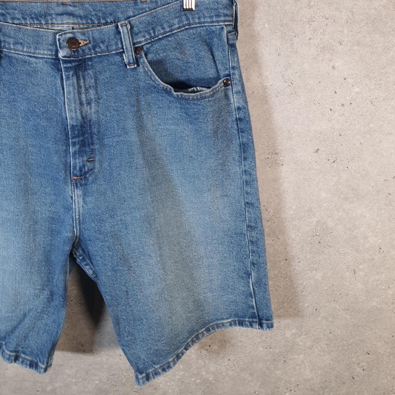 Vintage Wrangler Denim Shorts Jorts Cargo Men’s W36 Blue Baggy Cotton