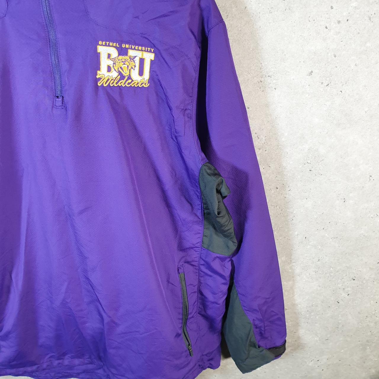 Vintage Nike Windbreaker Track Jacket Mens XL Purple USA Swoosh 1/4 Zip USA