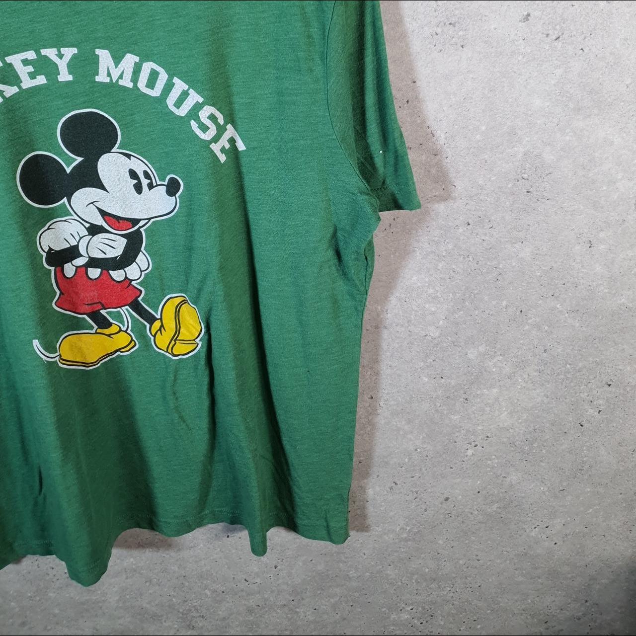 Vintage Disney Land Mickey Mouse T Shirt Men’s Large Green Logo Graphic Cartoon