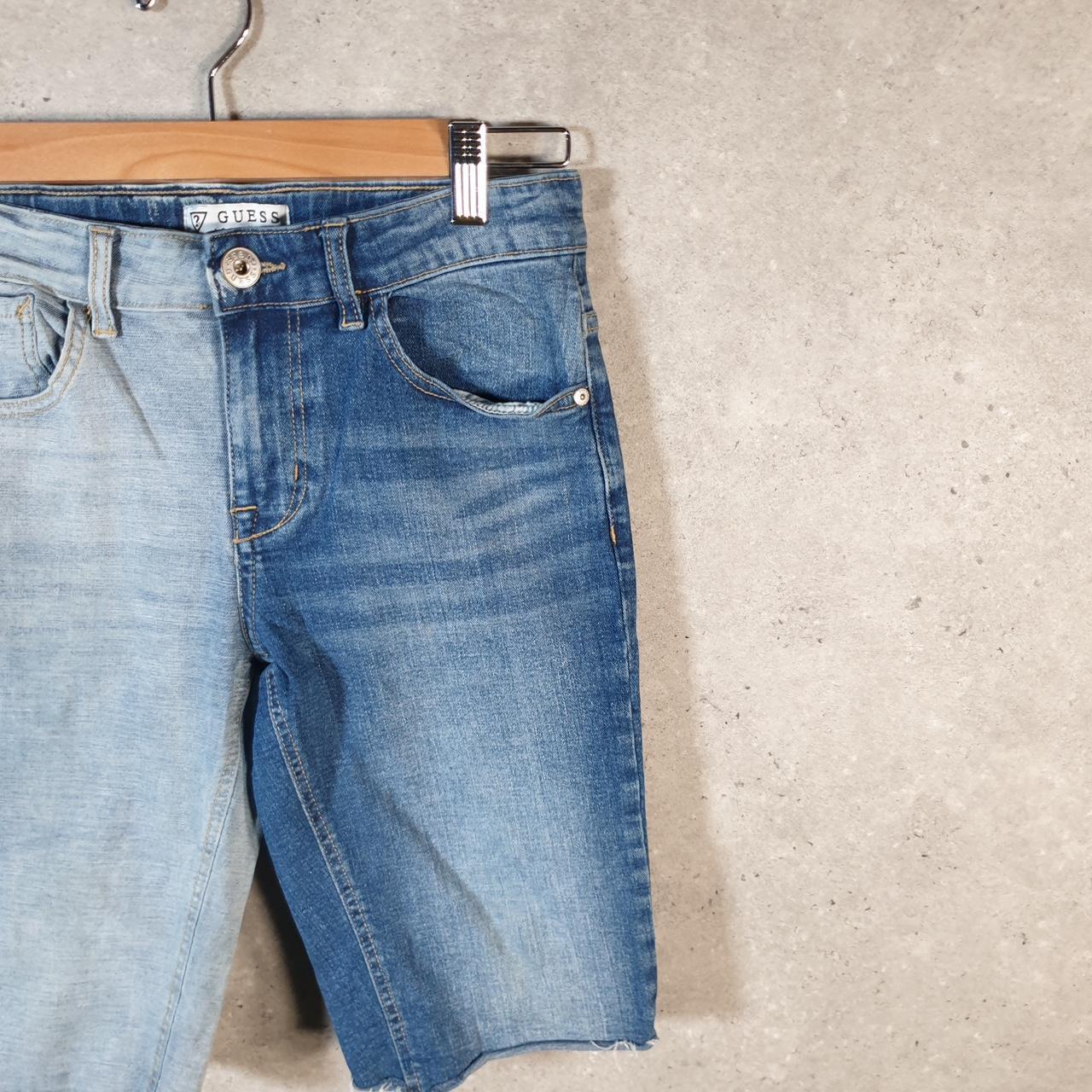 Vintage Guess Baggy Shorts Jorts Cargo Womens W28 Blue Relaxed Denim