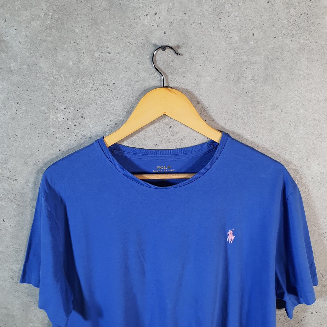 Vintage Ralph Lauren Polo Sport T Shirt Men’s Large Blue  Classic Fit Embroidered Pony C8701