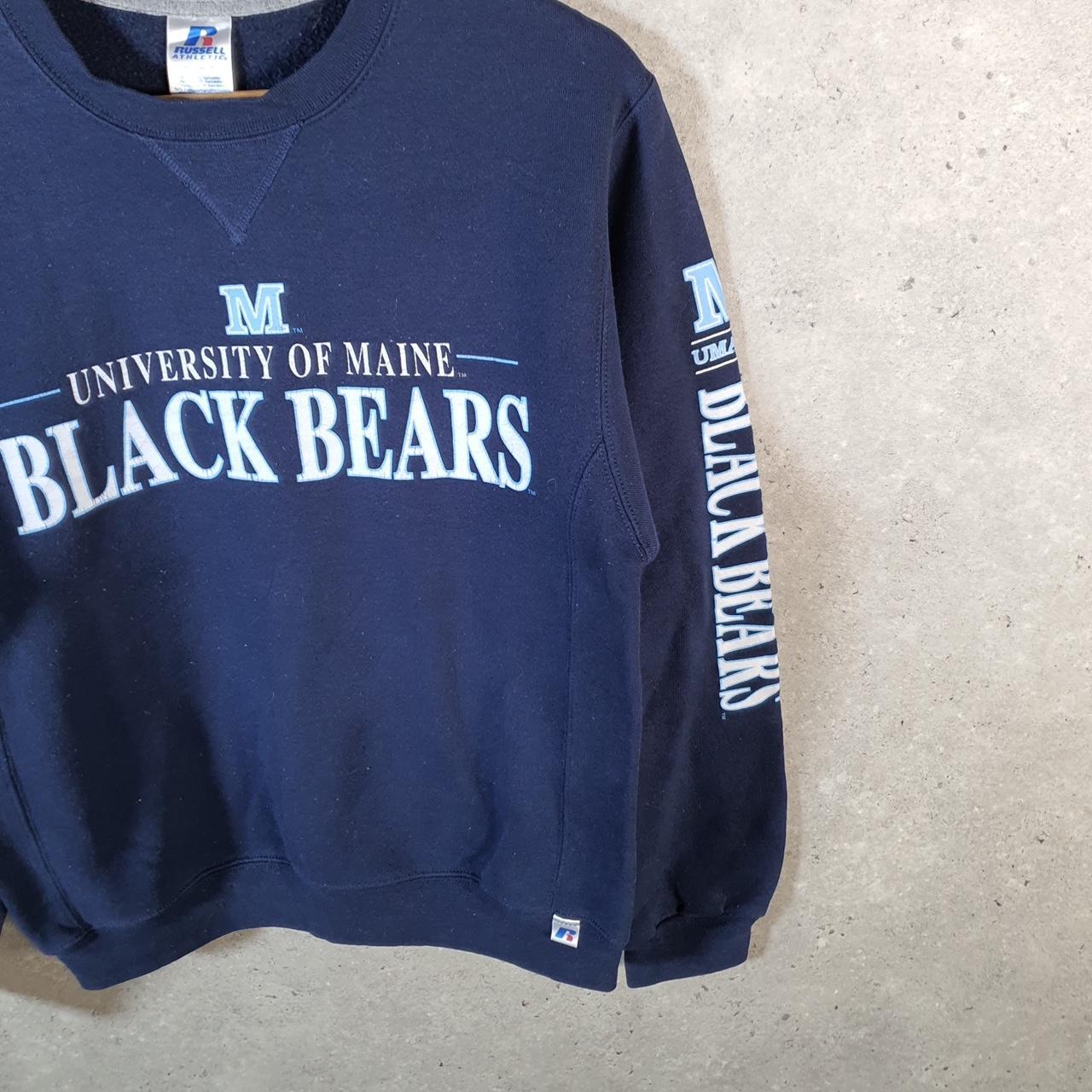 Vintage Russell Athletic Uni Maine Black Bears Sweatshirt Men’s S Navy Blue Pullover