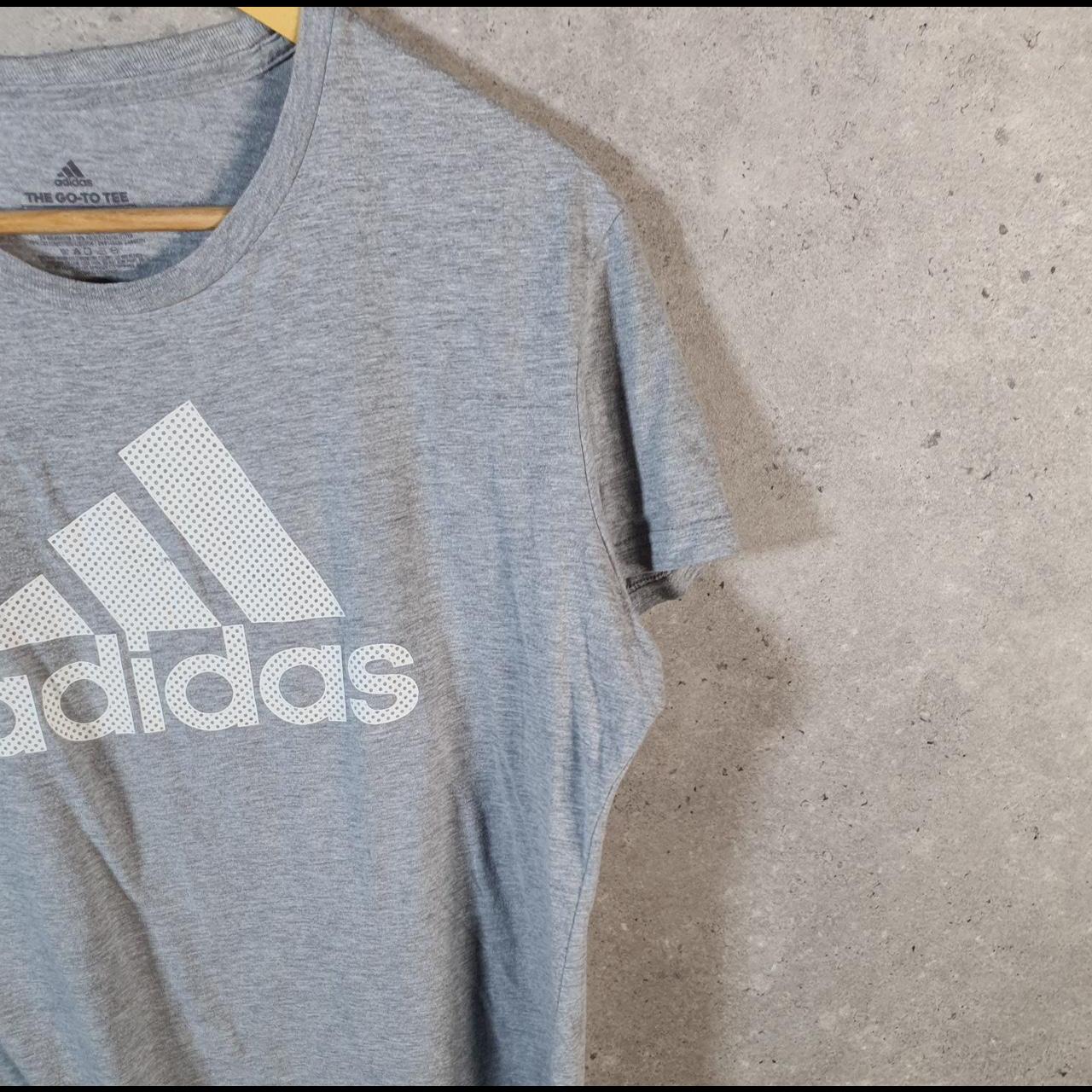 Vintage Adidas Go To Tee T Shirt Men’s Small Grey Three Stripes Logo Athletic