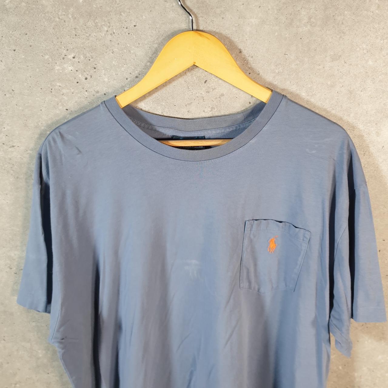 Vintage Ralph Lauren Polo T Shirt Men’s Large Blue Embroidered Classic Fit Pony C8607