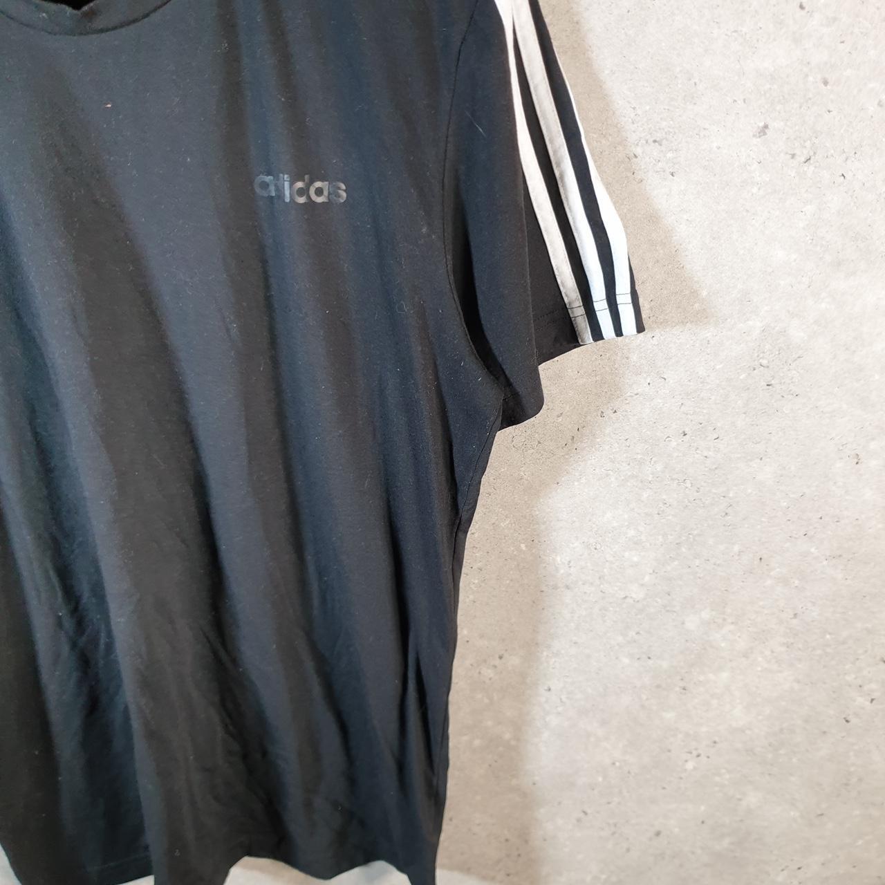 Vintage Adidas AeroReady T Shirt Men’s Large Black Three Stripes Logo Athletic