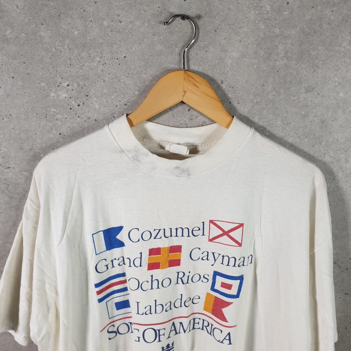 Vintage Tortuga Song Of America 90s Single Stitch T Shirt Men’s Large White