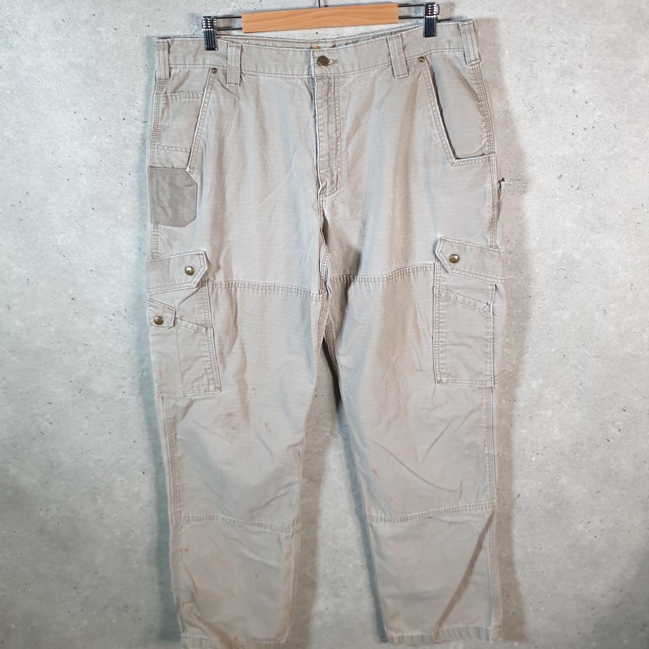 Vintage Carhartt Carpenter Trousers Mens W38 L32 Brown Relaxed Fit Workwear USA
