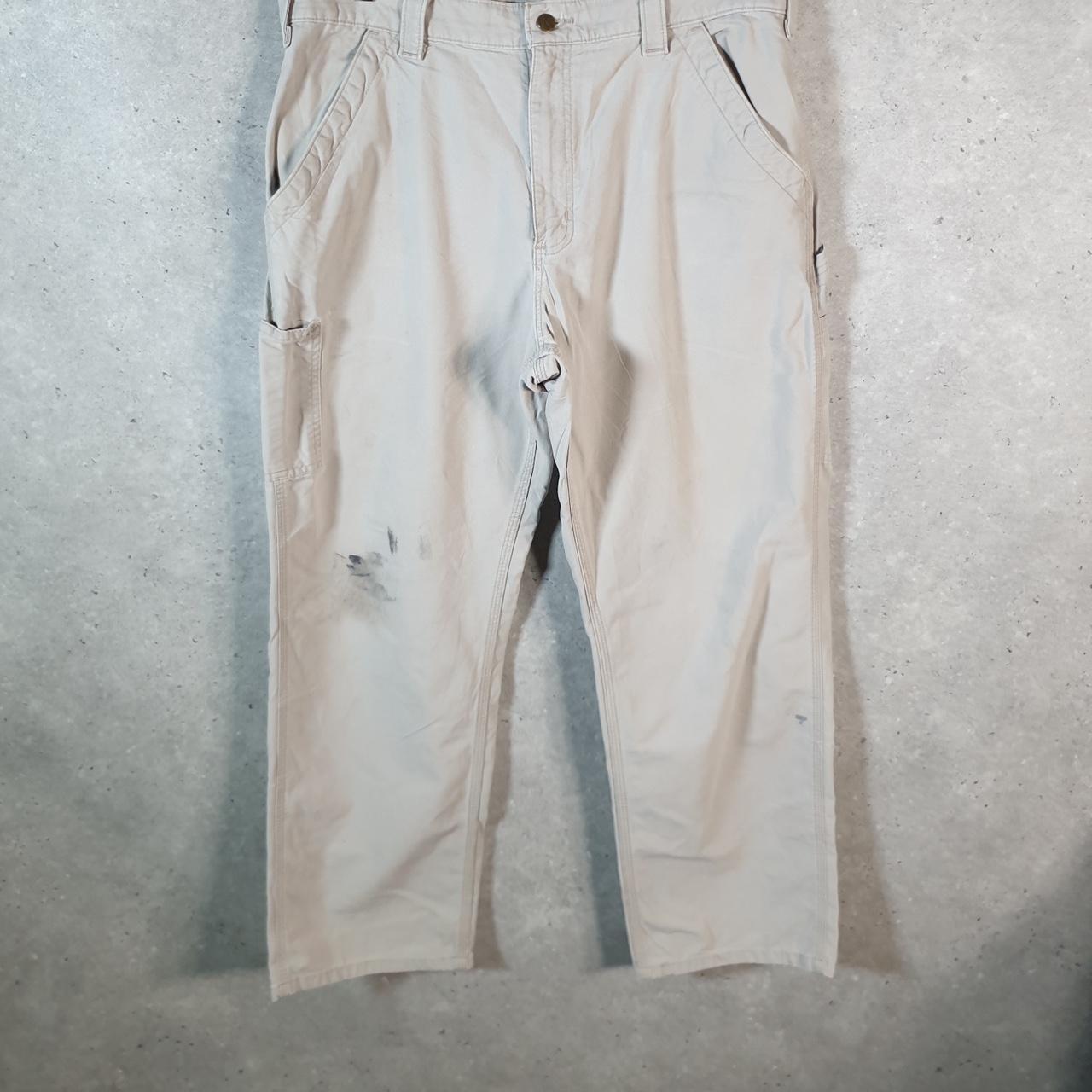 Vintage Carhartt Carpenter Trousers Mens W36 L32 Brown Dungaree Fit Workwear USA